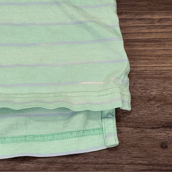 Peter Millar Men’s Green Striped Short Sleeve Polo Size Large - Picture 2 of 8